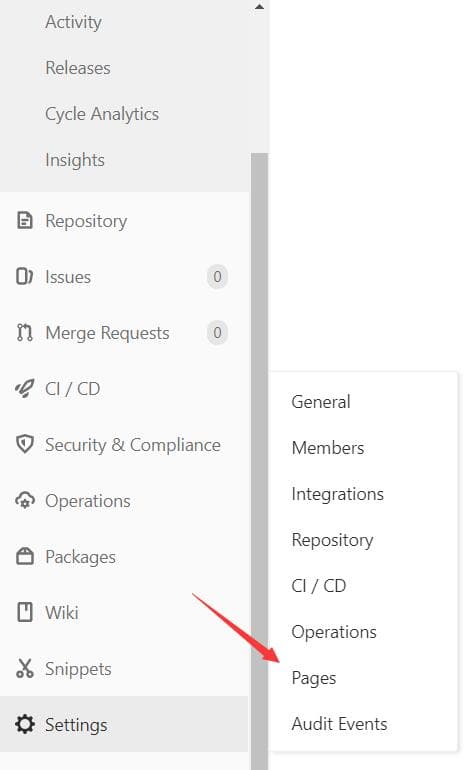 Gitlab page